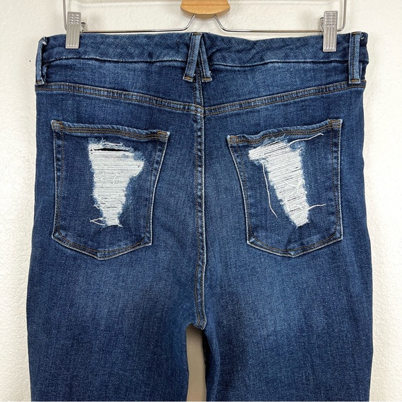 Good American Good Waist Chewed Back Pockets Skinny Jeans Sz 15 - Picture 6 of 8